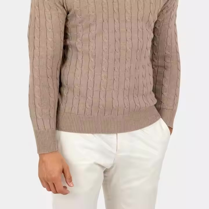 Cableknit Zip Sweater